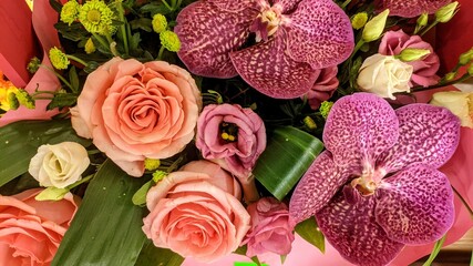 Bouquet of flowers close up
