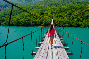 Albania Skadar Lake bridge - obrazy, fototapety, plakaty