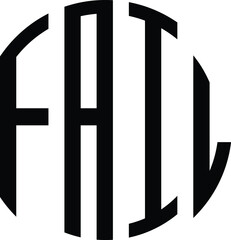 fail monogram logo concept
