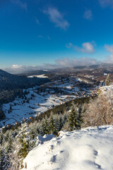 Schöne Winterlandschaft auf den Höhen des Thüringer Waldes bei Oberschönau - Thüringen