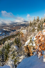 Schöne Winterlandschaft auf den Höhen des Thüringer Waldes bei Oberschönau - Thüringen