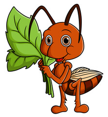 The moth is hungry and holding lots of leaves