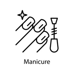 Manicure vector Outline Icon Design illustration. Activities Symbol on White background EPS 10 File