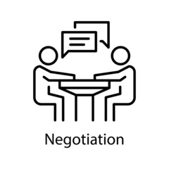 Negotiation vector Outline Icon Design illustration. Activities Symbol on White background EPS 10 File