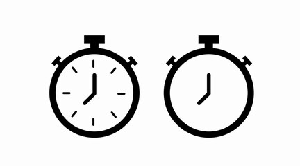 Vector Isolated Time and clock line icons. Set of vector linear icons.