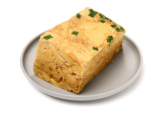 Vegetarian chicken on white background