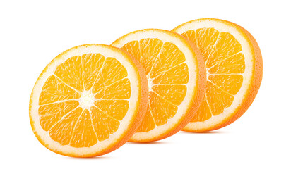 Three orange fruit ring slice