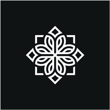 Mandala Ornaments Flower Pattern Logo design