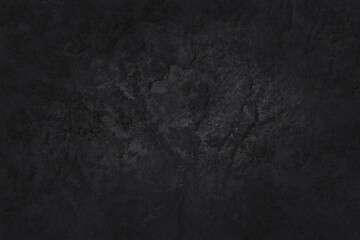 Dark gray black slate stone wall texture background in natural pattern for decorative interior and exterior.
