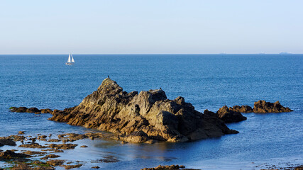 Batz-sur-Mer wild coast in the  Guerande peninsula