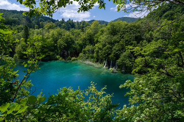 Fototapeta na wymiar Plitvice Lakes National Park, Croatia's largest national park covering almost 30,000 hectares