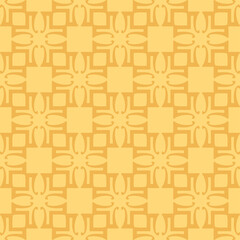Fototapeta premium Beautiful background pattern with decorative ornament on a yellow background. Fabric texture swatch, seamless wallpaper. Vector illustration
