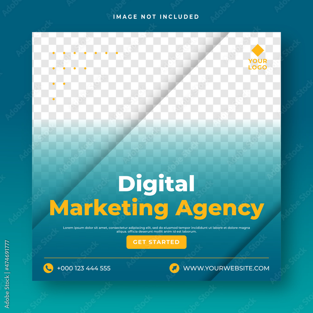 Wall mural digital marketing agency business social media post collection