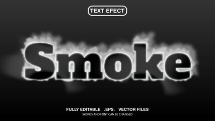 editable text effect theme smoke