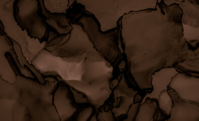 Liquid Chocolate Texture. Brown Creamy Wallpaper.