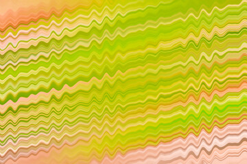 Moving up vibrant green and orange digital waves
