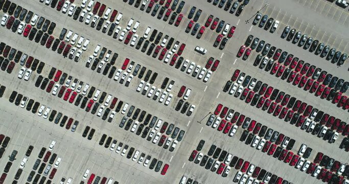 Aerial 4k Video of massive Indiana Automobile Manufacturing Plant