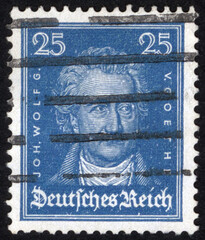 Postage stamps of the German Empire. Stamp printed in the German Empire. Stamp printed by German...