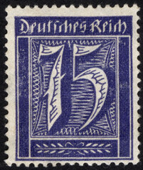 Postage stamps of the German Empire. Stamp printed in the German Empire. Stamp printed by German Empire.