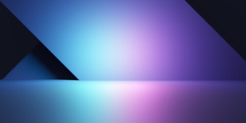 3d rendering of purple and blue abstract geometric background. Scene for advertising, technology, showcase, banner, cosmetic, fashion, business, metaverse. Sci-Fi Illustration. Product display