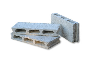 Concrete block or cinder block isolate on white background