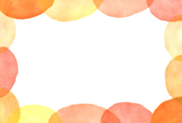 背景素材_水彩テクスチャ_オレンジ