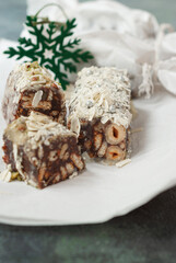 Cookies with chocolate chips and milk