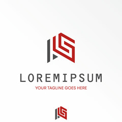 Letter or word LS line font in Hexagon image graphic icon logo design abstract concept vector stock. Can be used as a symbol related to initial.