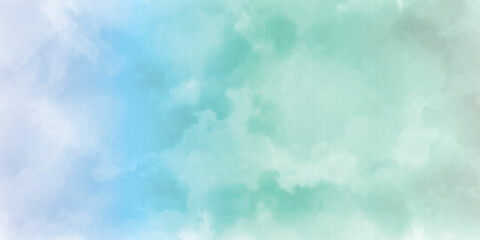 Light blue watercolor background hand-drawn with space for text or image. Watercolor painted sky background