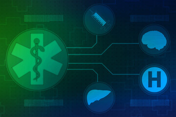 Fototapeta premium Medical and Health care concept background, Medical Science, Biotechnology concept background