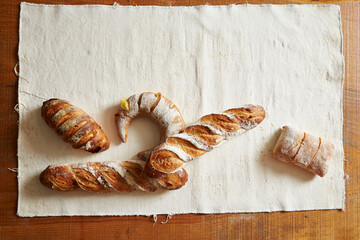 Fresh fermented bread, whole wheat bread, various breads 