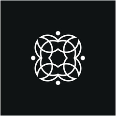 Mandala Ornaments with Flower Patterns Bloom logo design inspiration