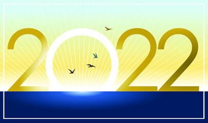 happy new year 2022 sunrise