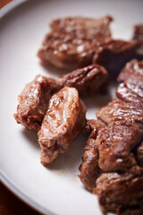 grilled meat on a plate 