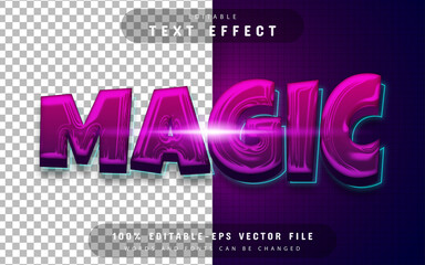 Magic text effect editable