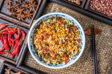 Yibin Food in Sichuan, China-Yibin Burning Noodles