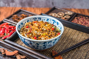 Yibin Food in Sichuan, China-Yibin Burning Noodles