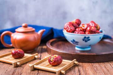 Chinese Xinjiang specialty jujube sandwiched with walnuts and red dates