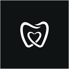 Tooth Teeth Dental Heart Love Logo Design Inspiration