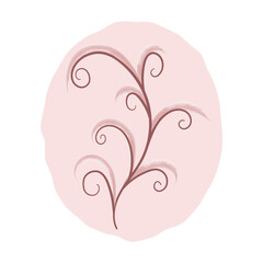 Abstract Boho Branch with Feathers