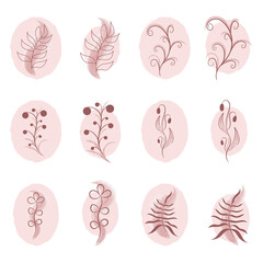 Abstract Boho Branches Set