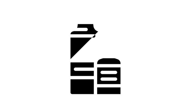 gel for better conduction stimulator animated glyph icon gel for better conduction stimulator sign. isolated on white background