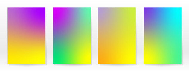 Obraz premium Minimal Poster. Pastel Soft. Rainbow Gradient Set.