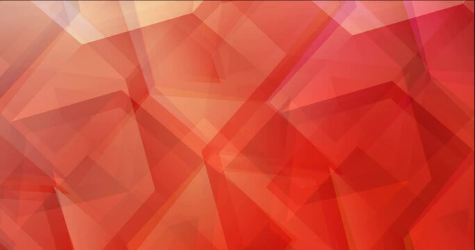 4K looping light red flowing video with hexagons. Holographic abstract video with hexagons, polygons. Film business advertising. 4096 x 2160, 30 fps.