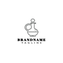 decanter logo cartoon icon design template black isolated vector illustration