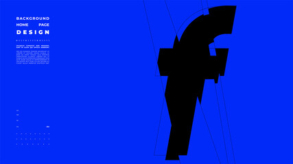 Abstract homepage background. Minimal illustration. Chopped, cut, glitch, broken type composition.