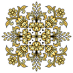 Floral mandala design, decorative round ornaments.