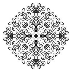 Floral mandala design, decorative round ornaments.