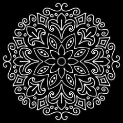 Floral mandala design, decorative round ornaments.