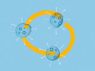 Corona Virus covid 19 Illustration Influenza Virus Zelle